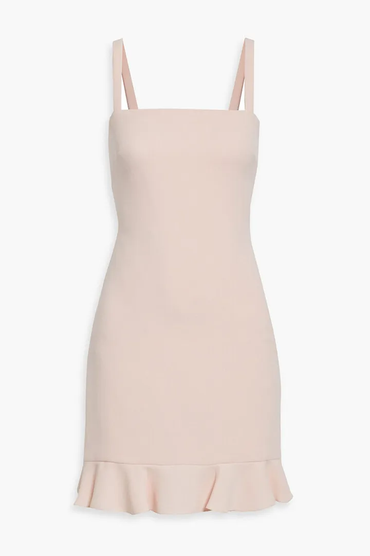 Darcie ruffled crepe de chine mini dress