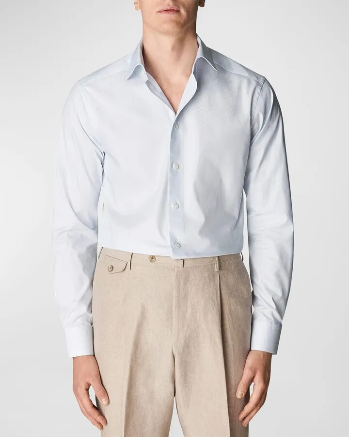 Men's Slim Fit Check Twill Shirt