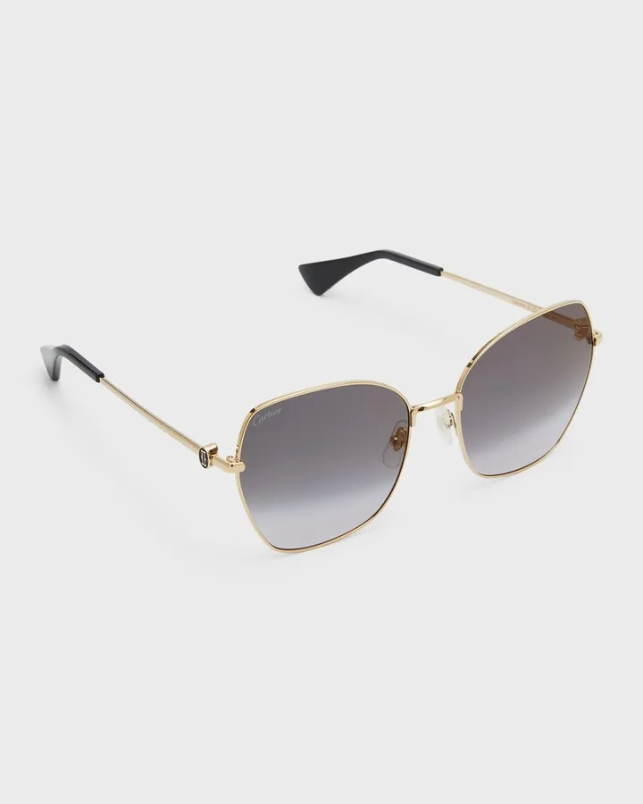 Logo Metal Butterfly Sunglasses