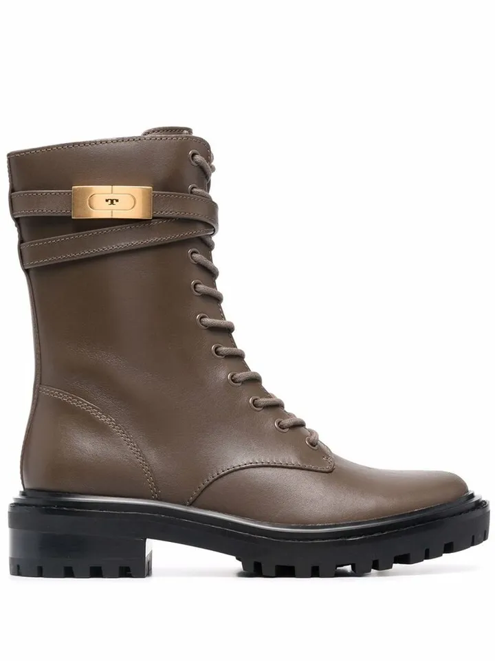 Lace-Up Leather Boots