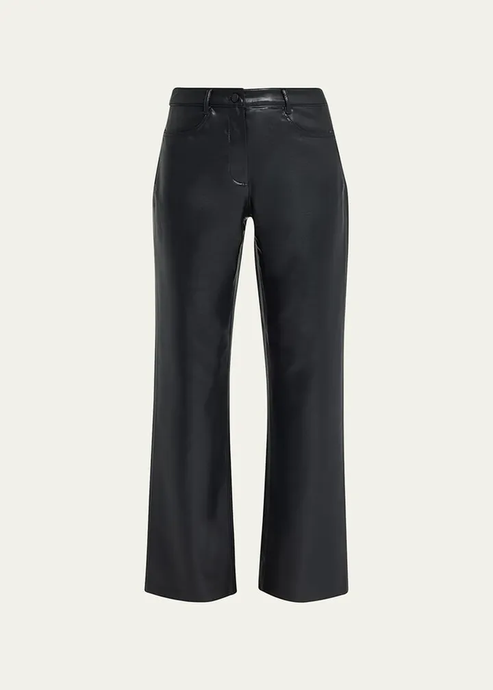 Peyton Flared Coated Denim Pants