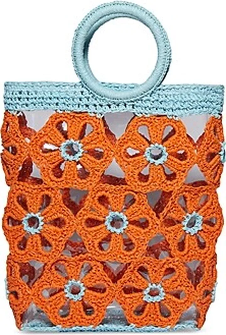 Lele Sadoughi Marigold Crochet Mini Tote