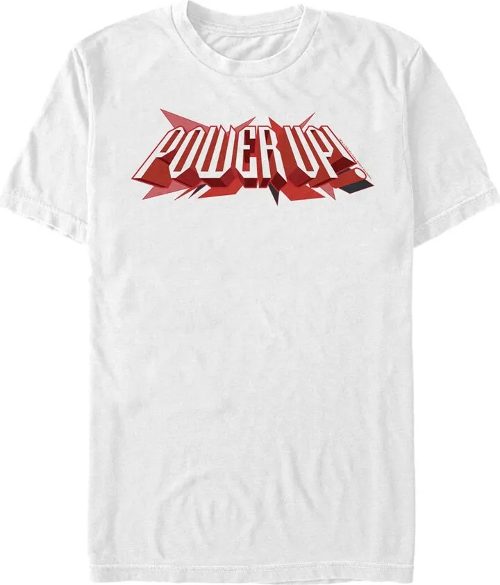 Men's Power Rangers Power Up Motto T-Shirt - White - Large