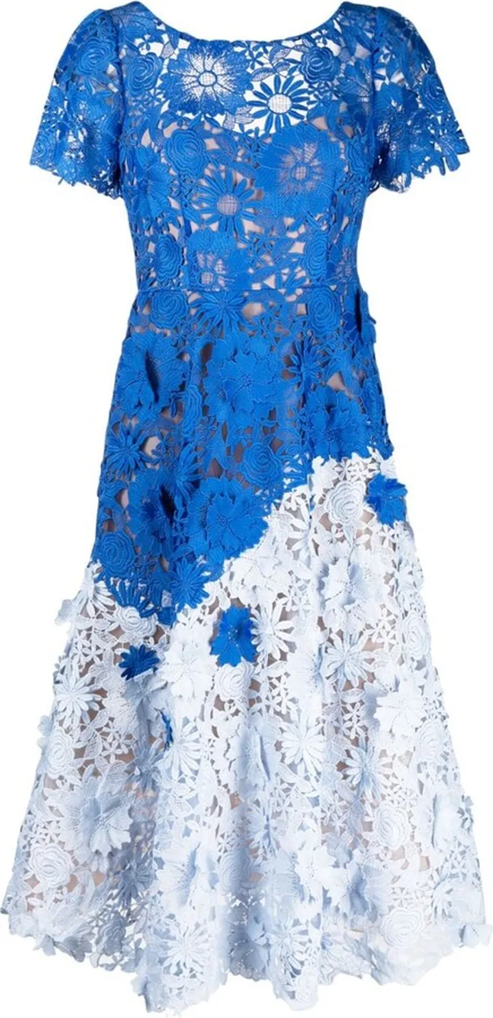 Dahlia guipure-lace midi dress