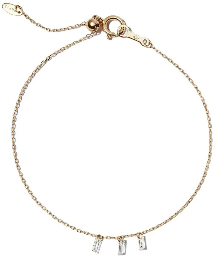 18kt Yellow Gold Baguette Diamond Bracelet