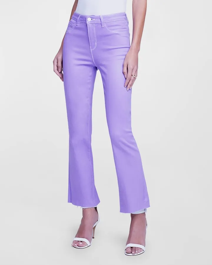 Kendra High-Rise Crop Flared Jeans