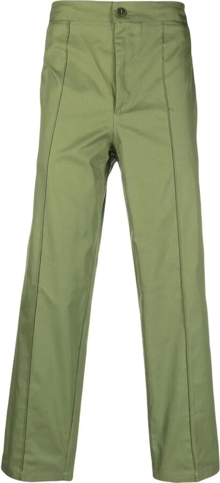 Pressed-Crease Straight-Leg Trousers