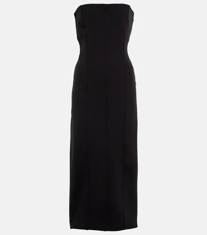 Strapless midi dress