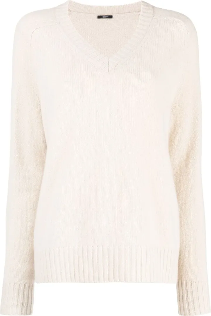 V-neck cashmere sweatshirt