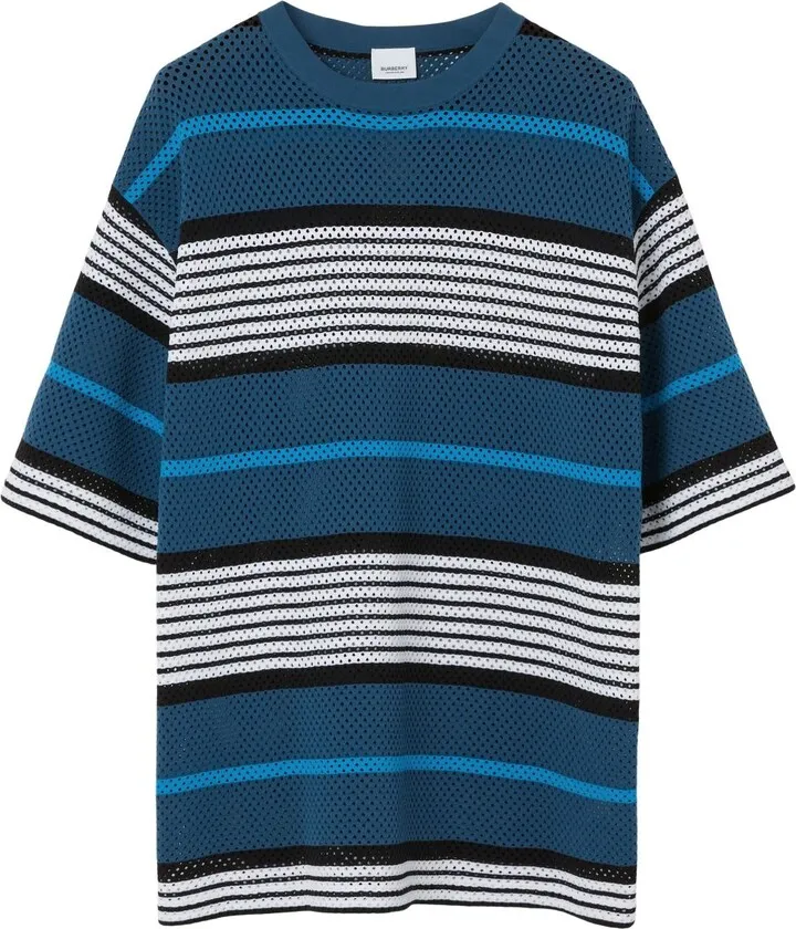 oversized-cut stripe-print T-shirt