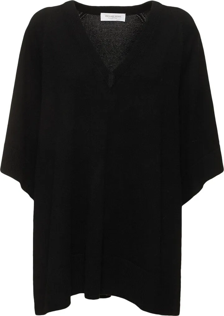 Cashmere v neck knit sweater