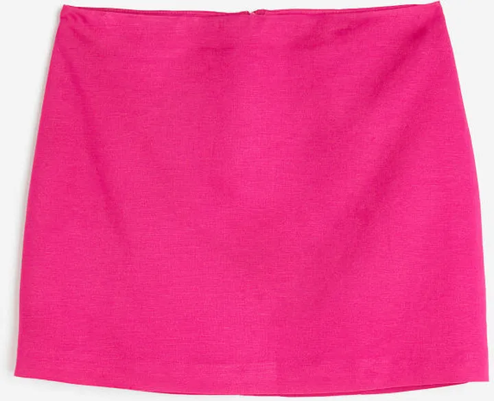 Linen-blend Mini Skirt
