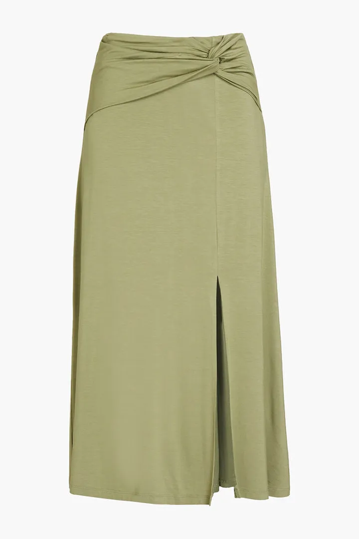 Gianna twisted jersey midi skirt