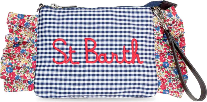 Cross-body Bag With Flounces And Embroidery