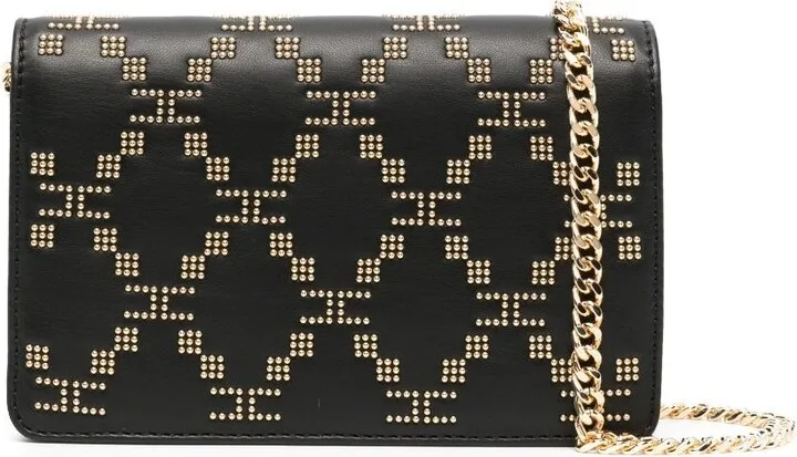 Micro-Studs Embellished Shoulder Bag
