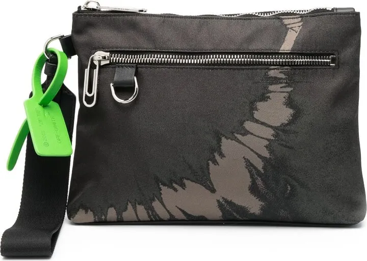 Logo-Print Clutch Bag