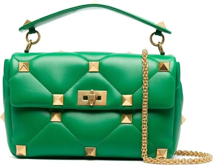 Roman Stud quilted shoulder bag
