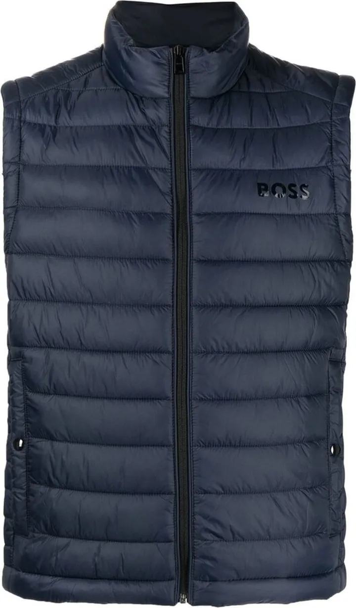 Tonal Logo-Print Quilted Gilet
