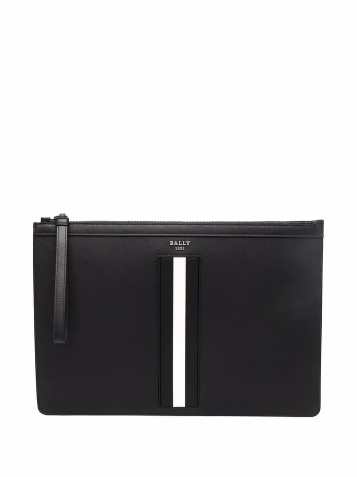Bollis leather clutch bag