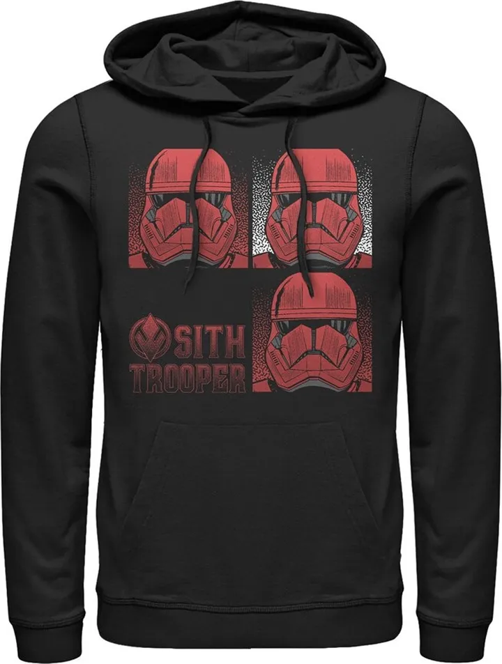 Men's Star Wars: The Rise of Skywalker Sith Trooper Panels Pull Over Hoodie - Black - Medium