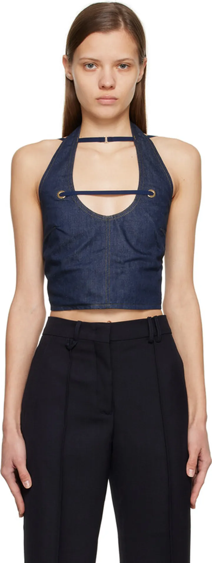 Jacquemus Navy Le Papier 'Le Haut Papier' Camisole