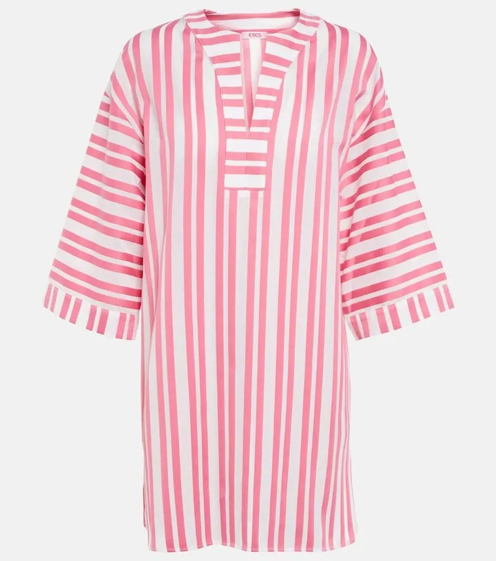 Amor striped cotton kaftan