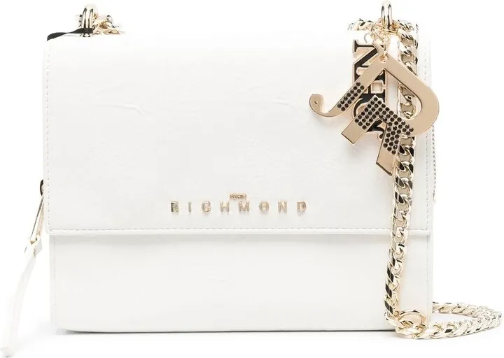 Logo-Plaque Leather Shoulder Bag