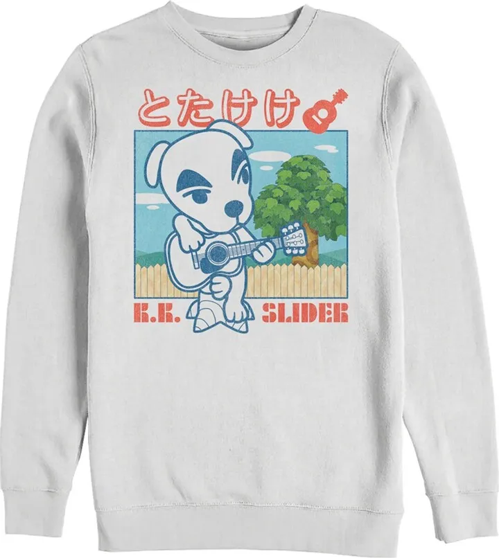 Men's Nintendo Totakeke K.K. Slider Guitar Sweatshirt - White - Medium