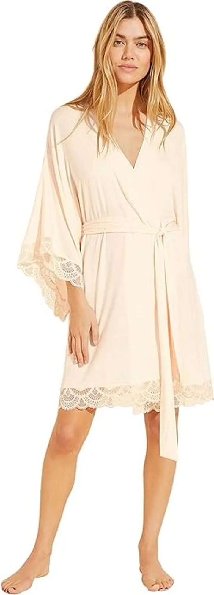 Eberjey Mariana Mademoiselle Kimono Robe (Blush) Women's Robe