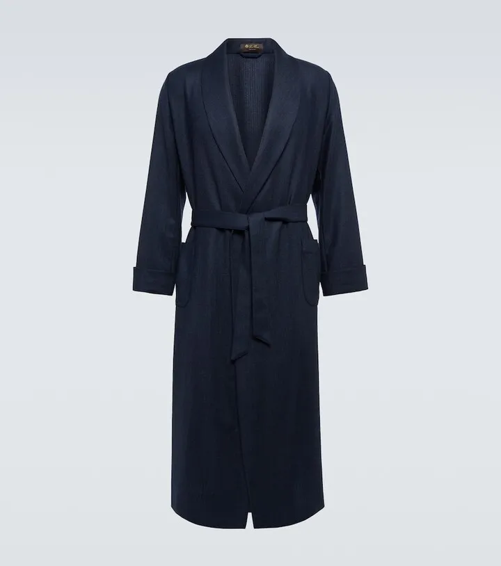 Savile cashmere and alpaca robe