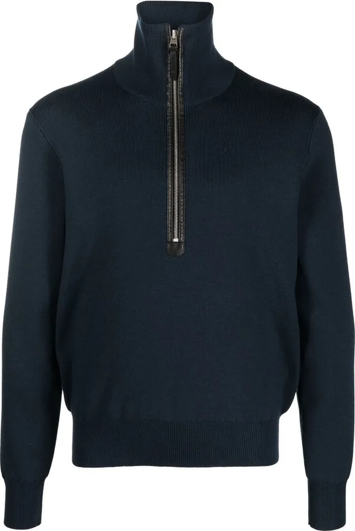 Half-Zip Knitted Jumper