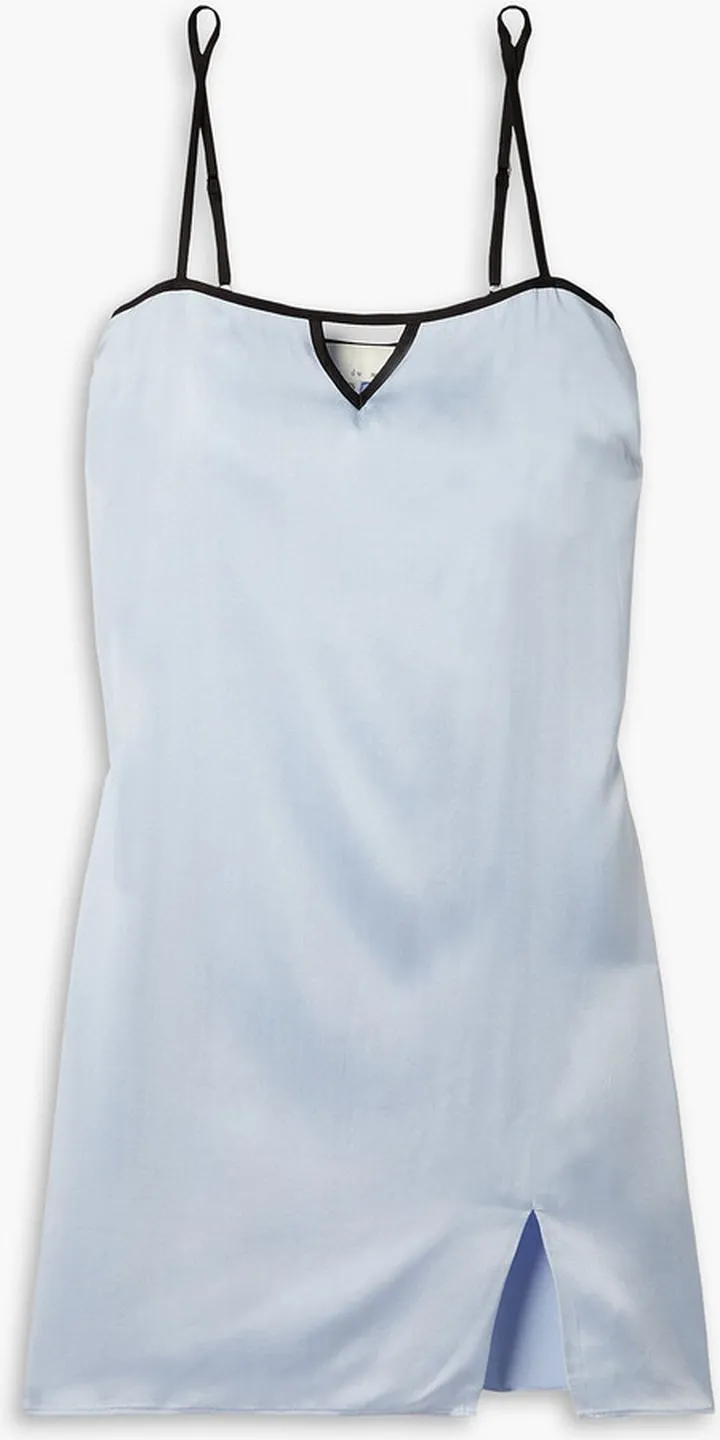 Cutout stretch-silk nightdress