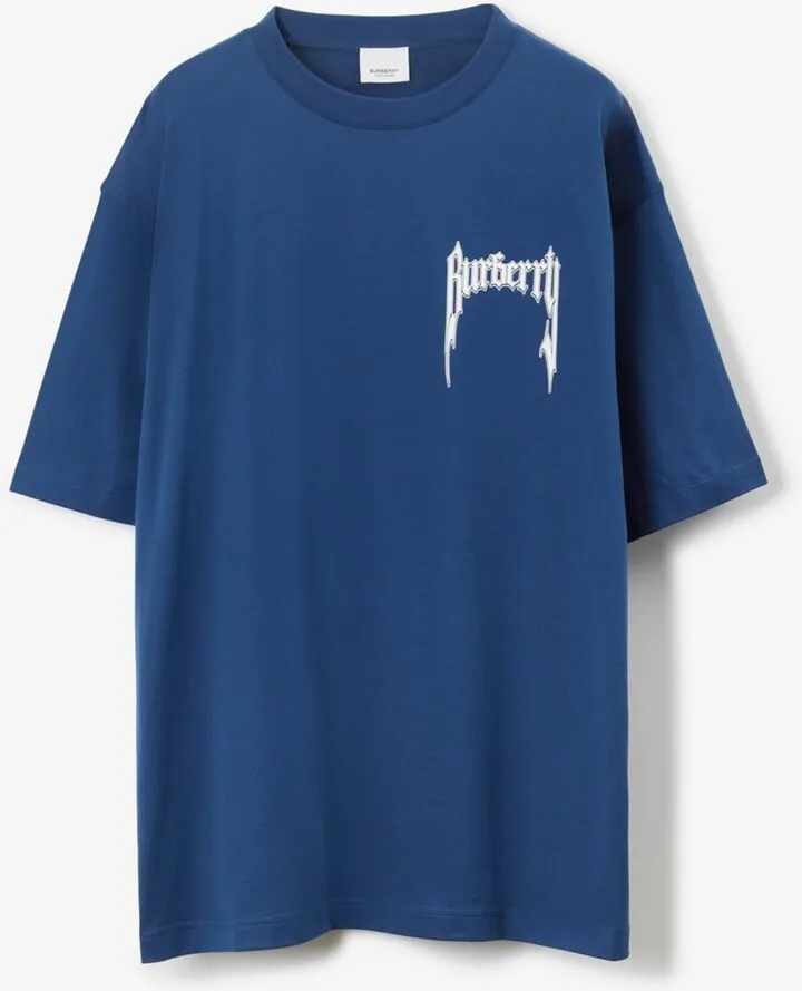 Burberry Logo Print Cotton T-shirt Size: M