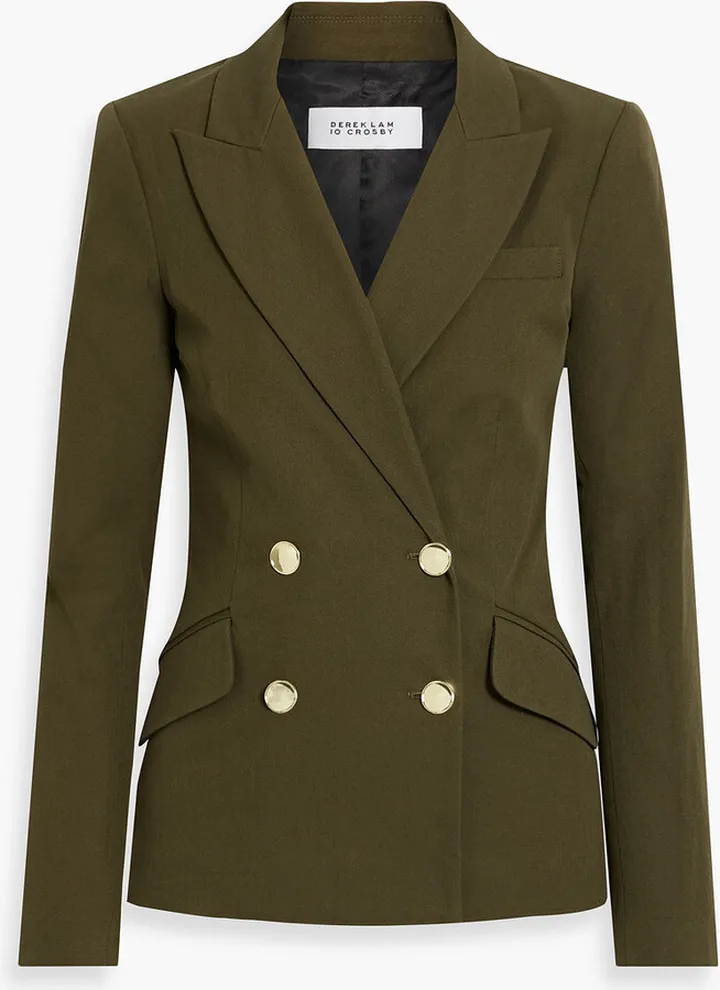 Ady double-breasted cotton-blend blazer