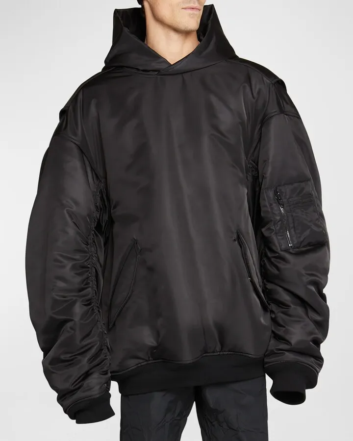Men's Pullover Puffer Bomber Jacket