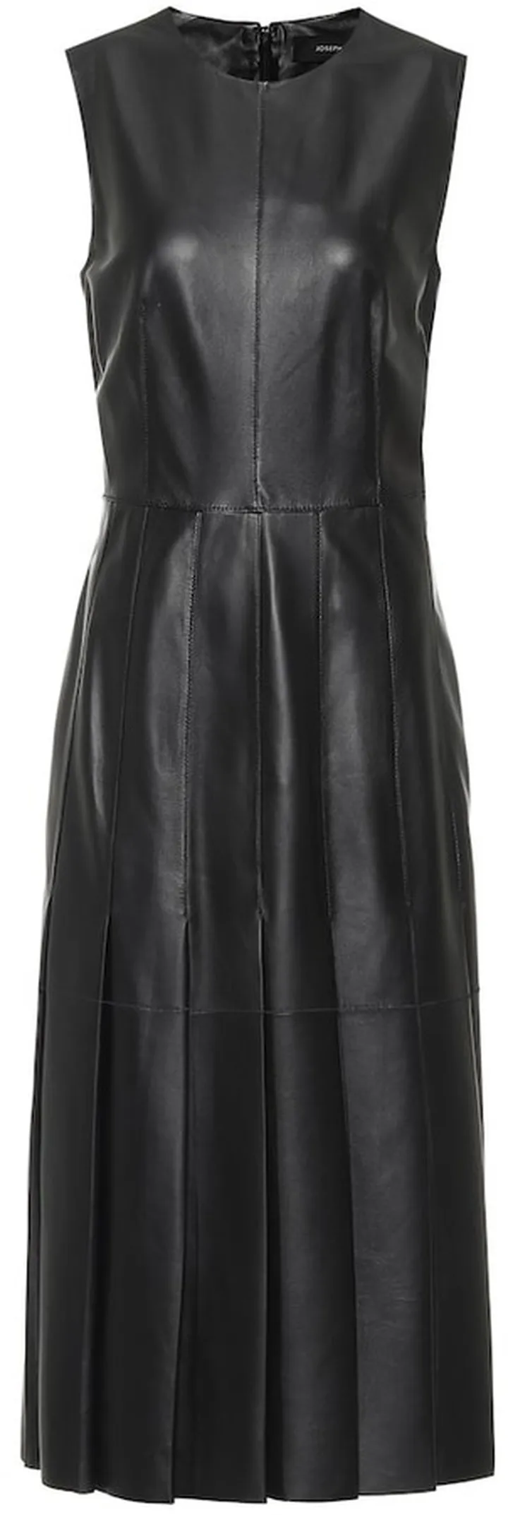 Demry leather midi dress