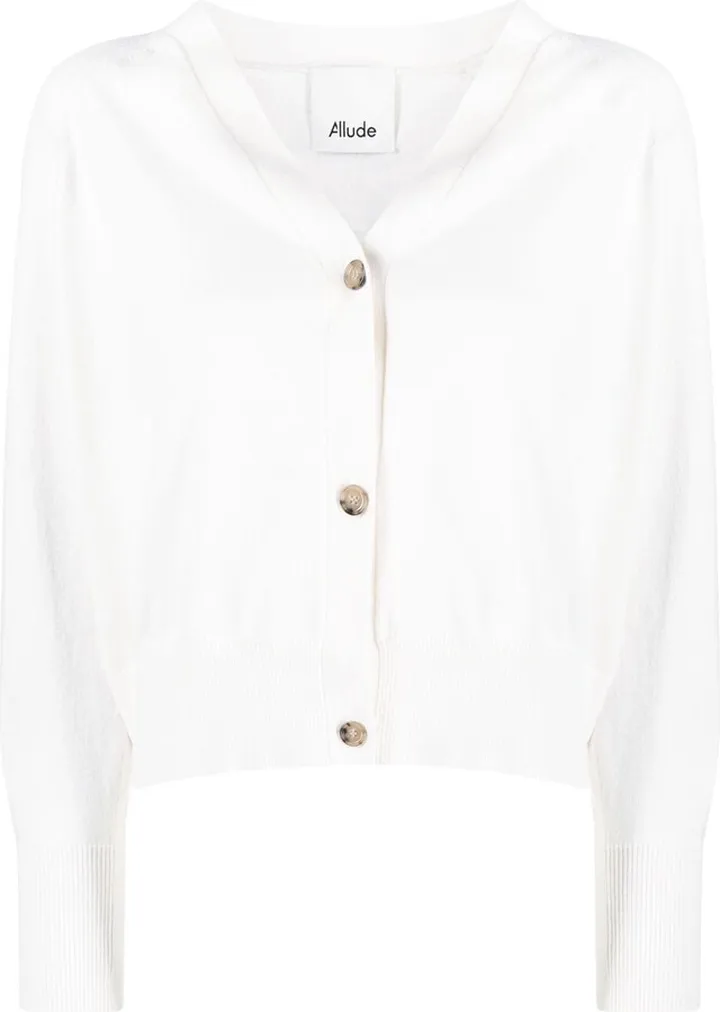 V-neck cropped cardigan