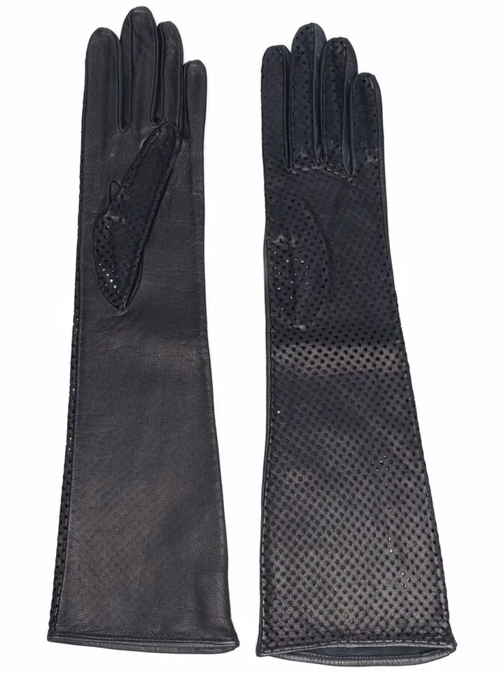 Perforated Leather Gloves
