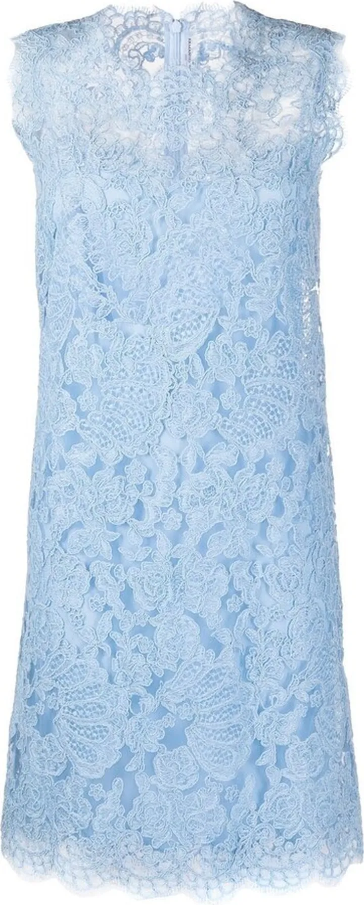 Lace-Embroidered Sleeveless Midi Dress