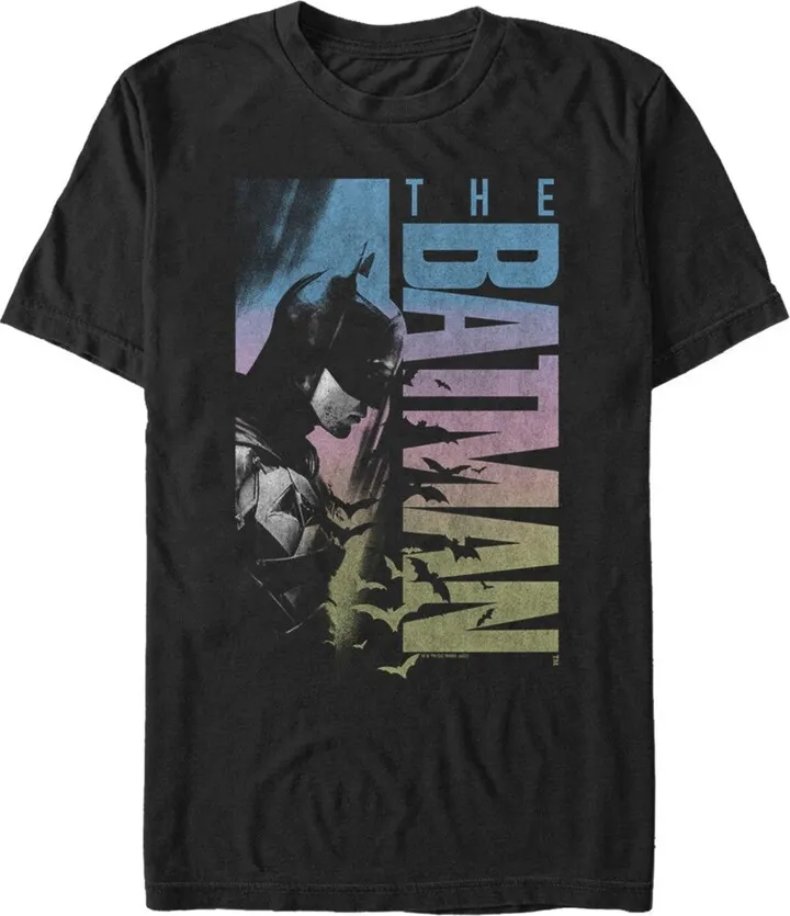 Men's The Batman Distressed Poster T-Shirt - Black - Large