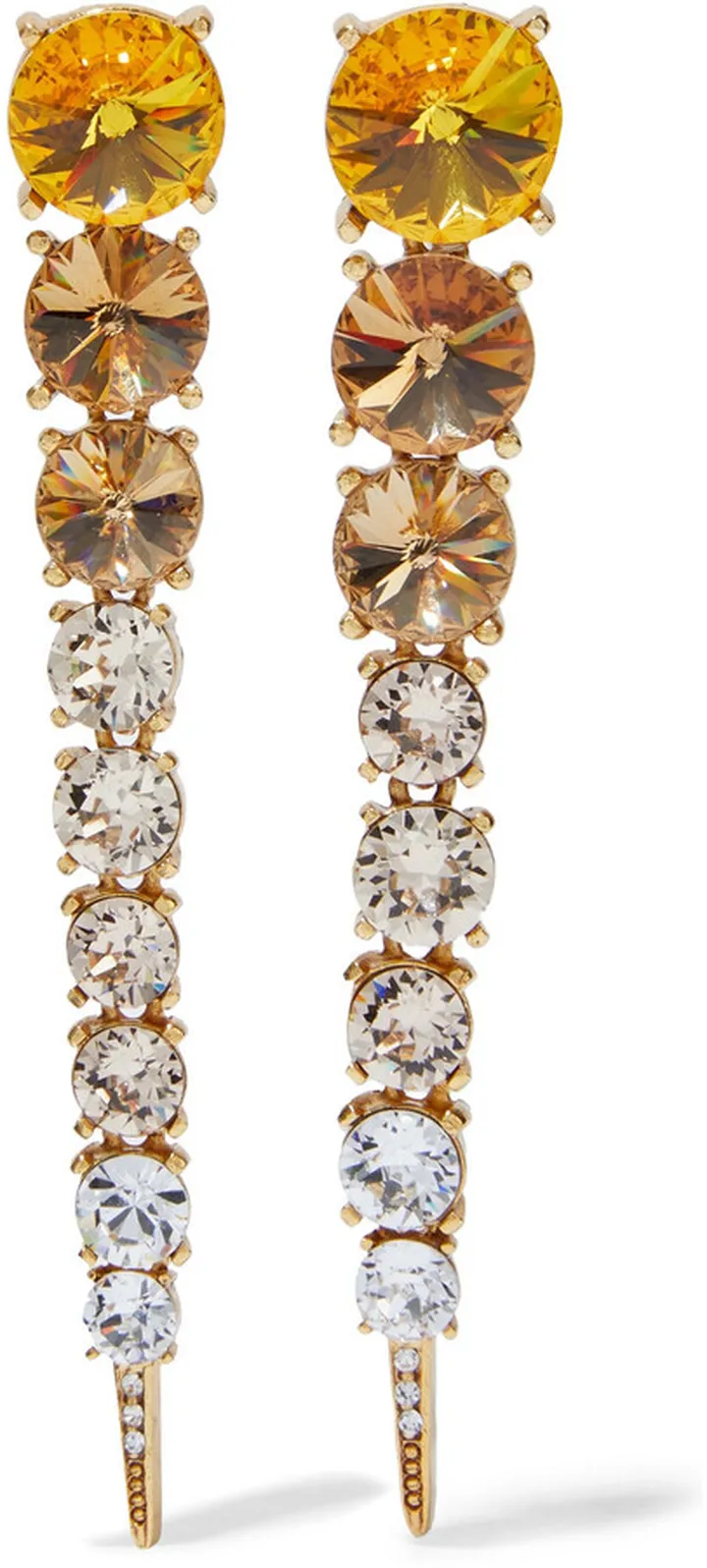 Gold-tone crystal earrings