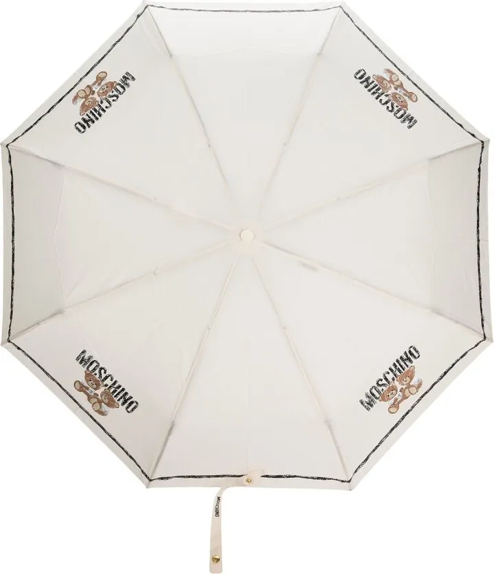 Toy-Bear Print Detail Umbrella