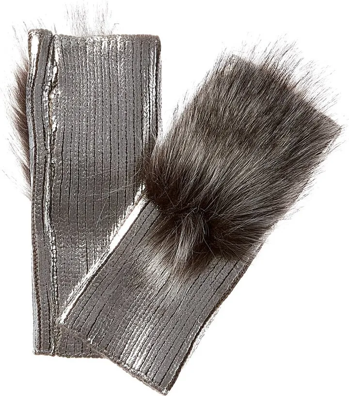 Adrienne Landau Metallic Gloves
