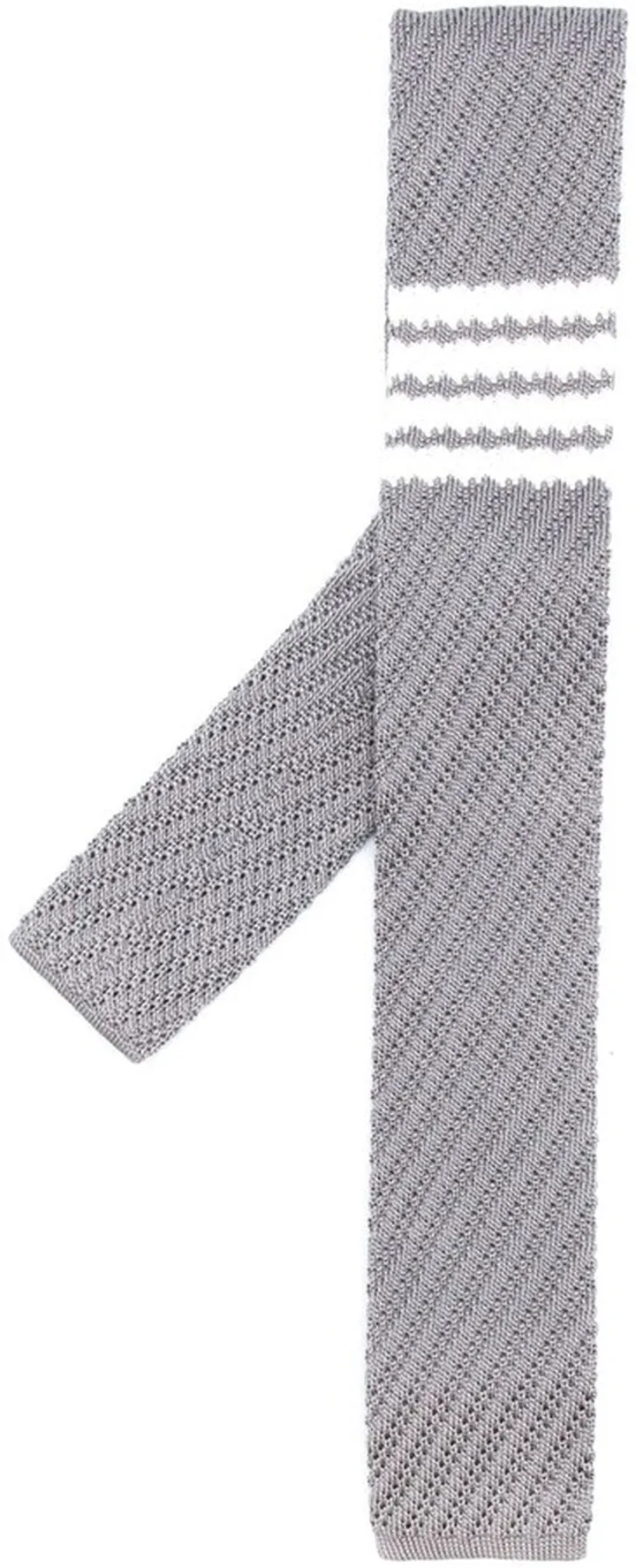 4-Bar knitted silk tie