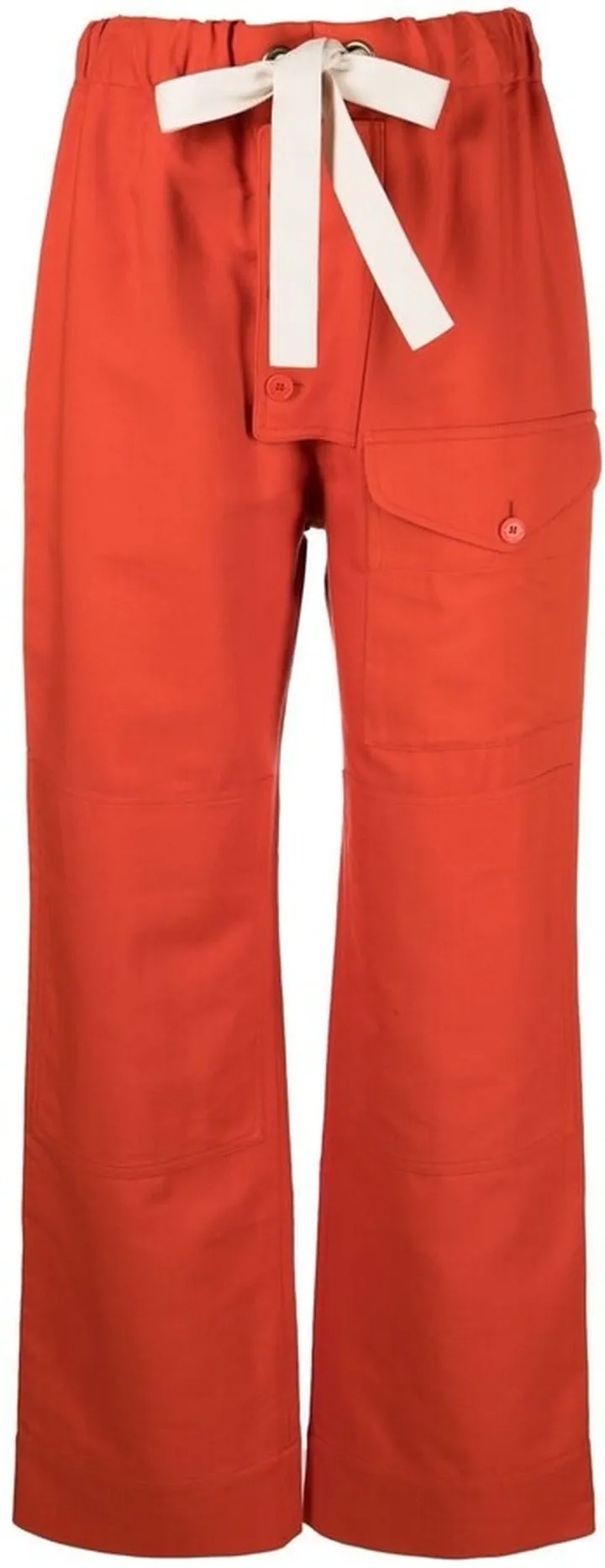 Straight-Leg Drawstring Trousers