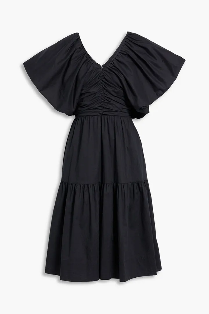 Tide tiered cotton-voile dress