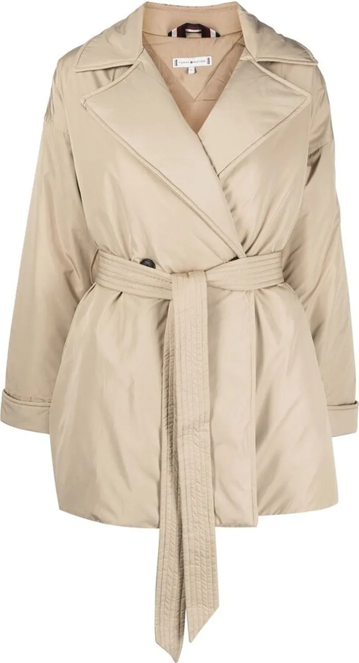 Tie-Fastening Puffer Jacket