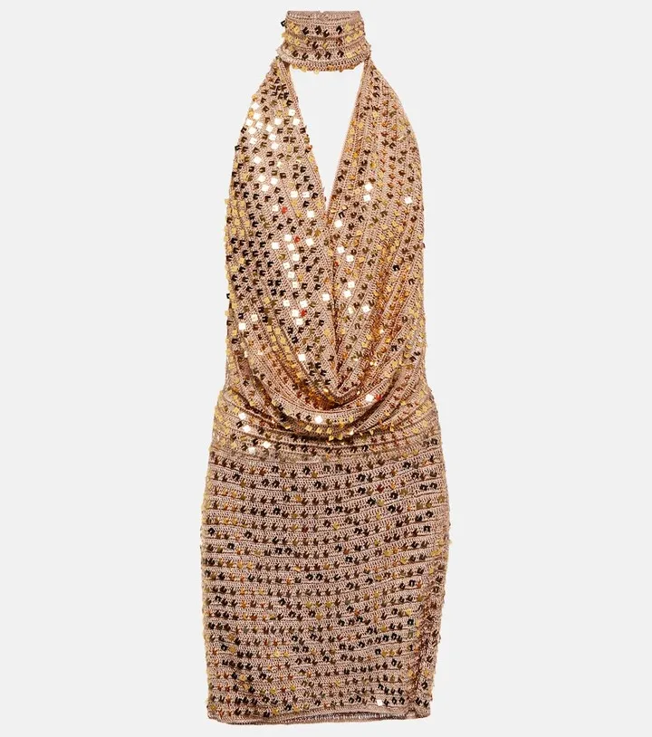 Tipo sequined halterneck minidress