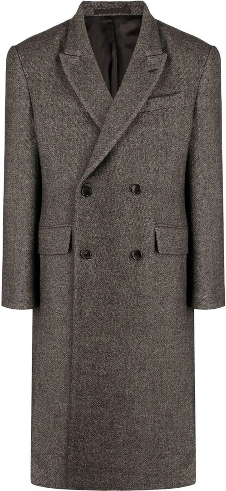 Asymmetric Double-Breasted Coat