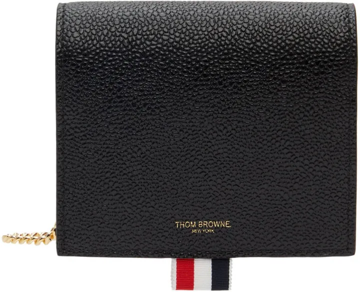 Thom Browne Black Leather Shoulder Bag